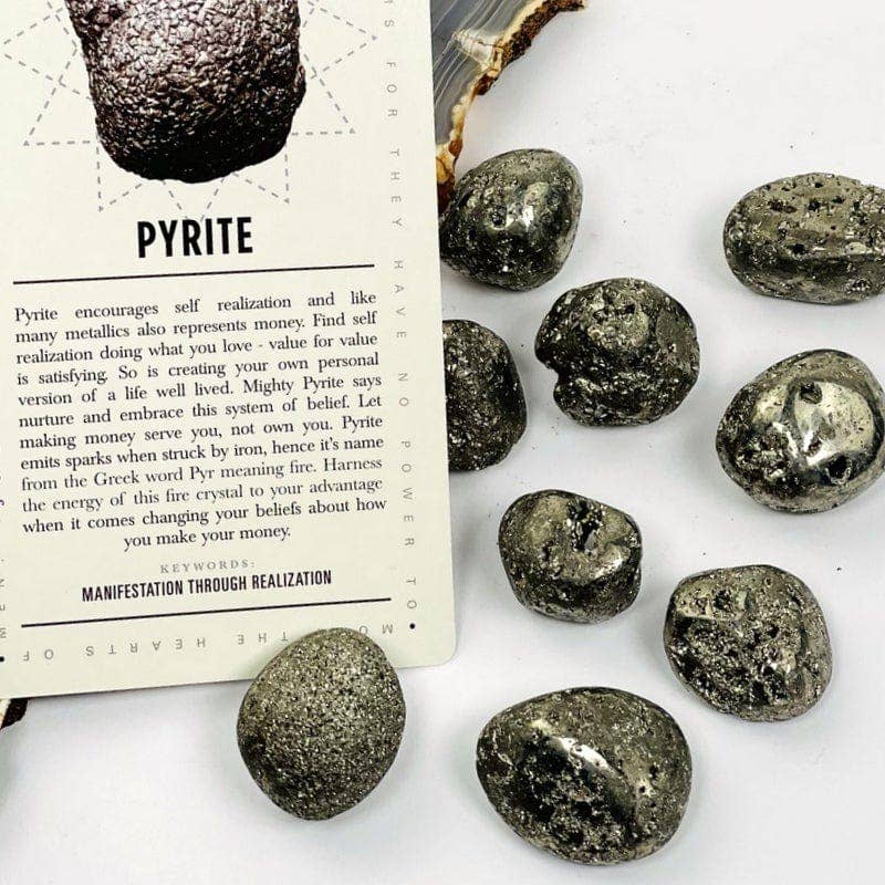 Tumbled Pyrite Stones - 1/2 pound bag or 1 pound bag