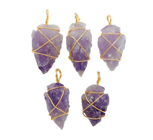 Amethyst Arrowhead Necklace