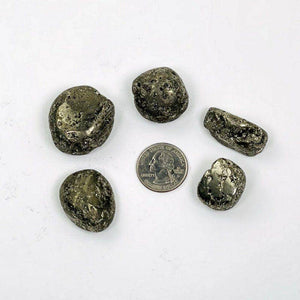 Tumbled Pyrite Stones - 1/2 pound bag or 1 pound bag