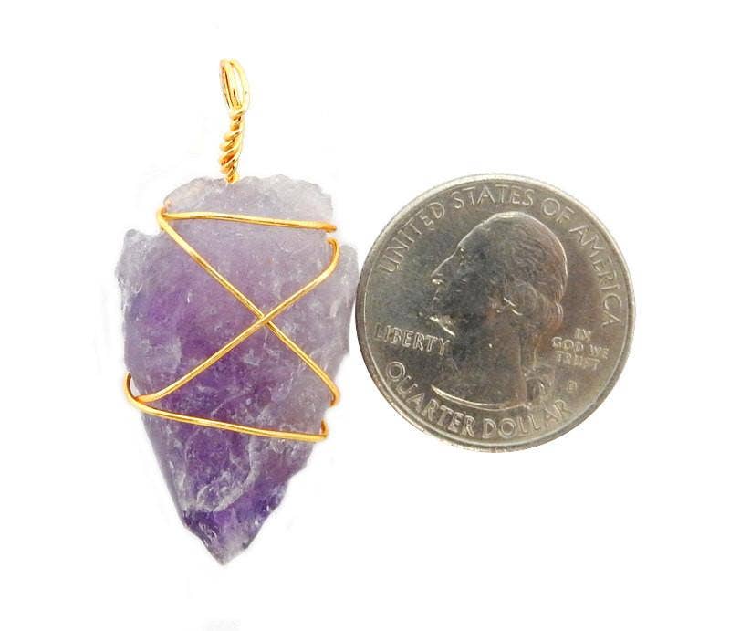 Amethyst Arrowhead Necklace