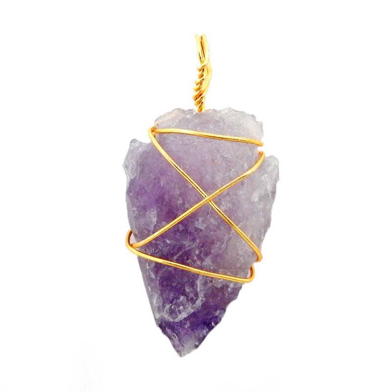 Amethyst Arrowhead Necklace