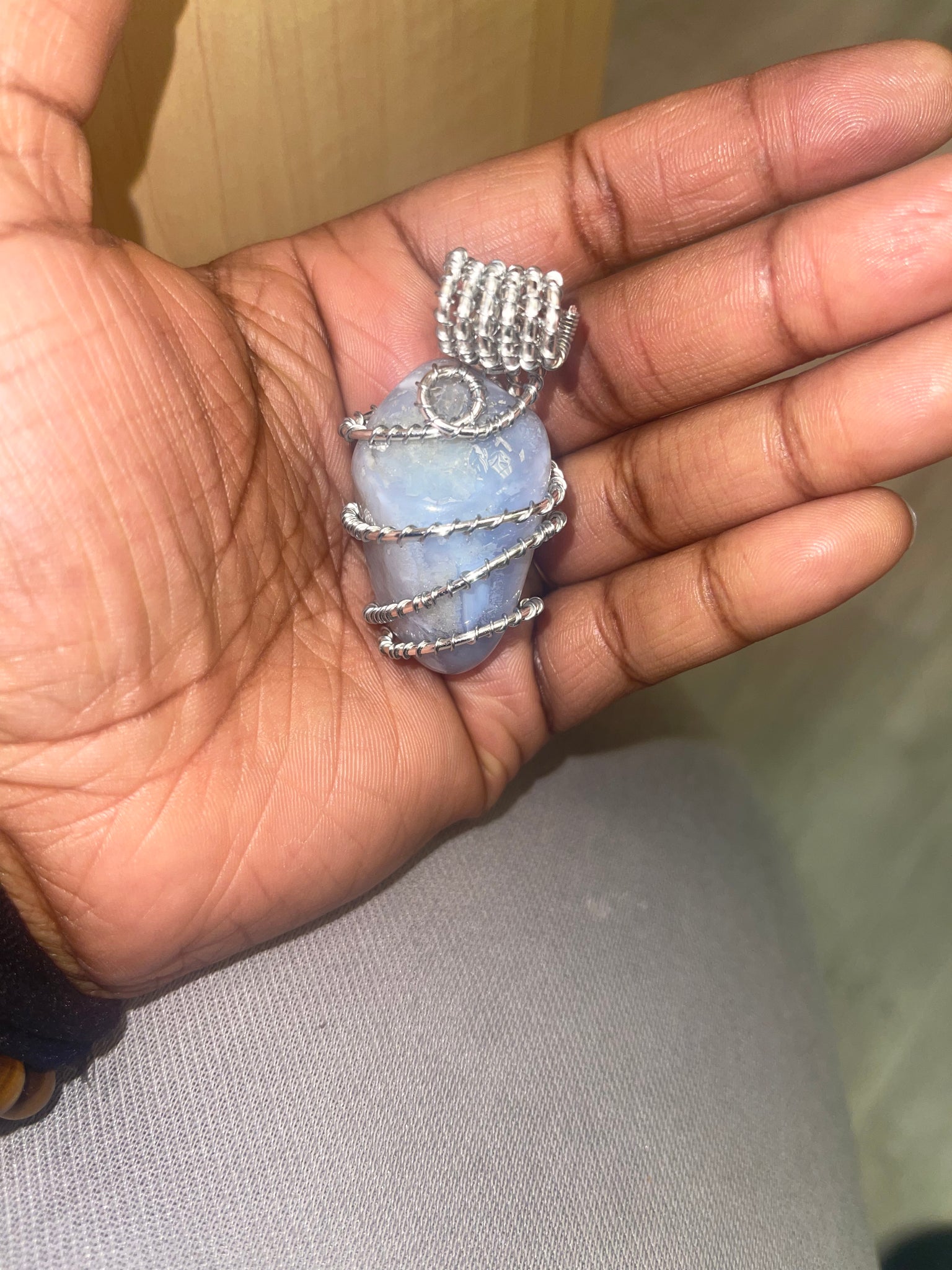 Blue Lace Agate Necklace