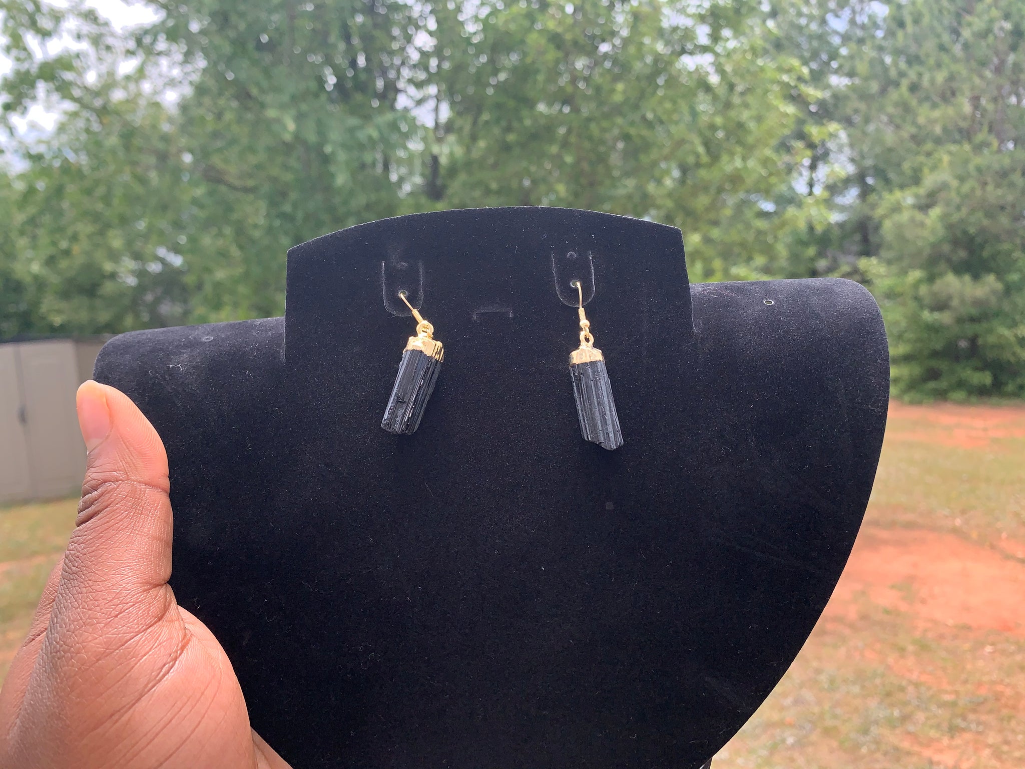 Black Tourmaline Earrings