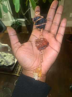 Custom Necklace w/ Two Crystals