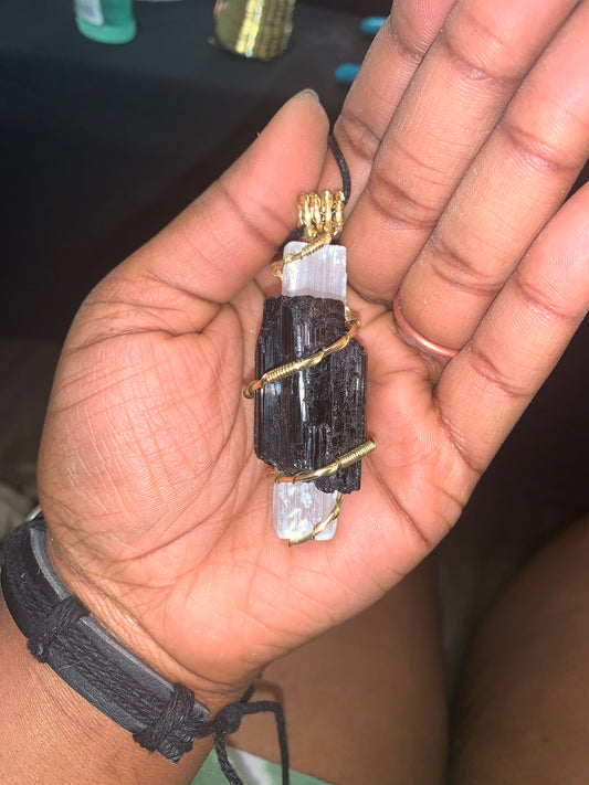 Custom Necklace w/ Two Crystals