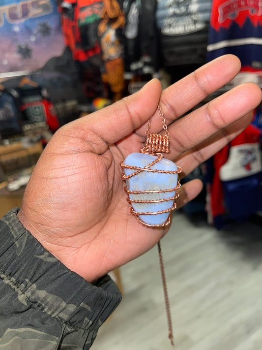 Blue Lace Agate Necklace